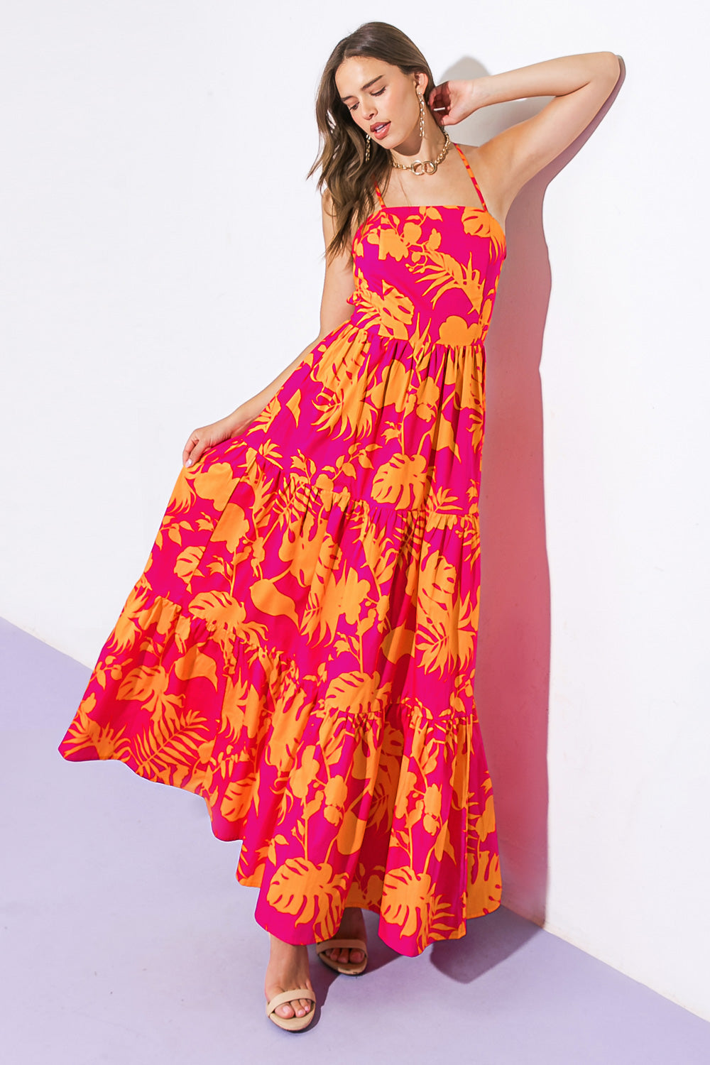 CLOSE TO YOUR HEART WOVEN MAXI DRESS Flying Tomato